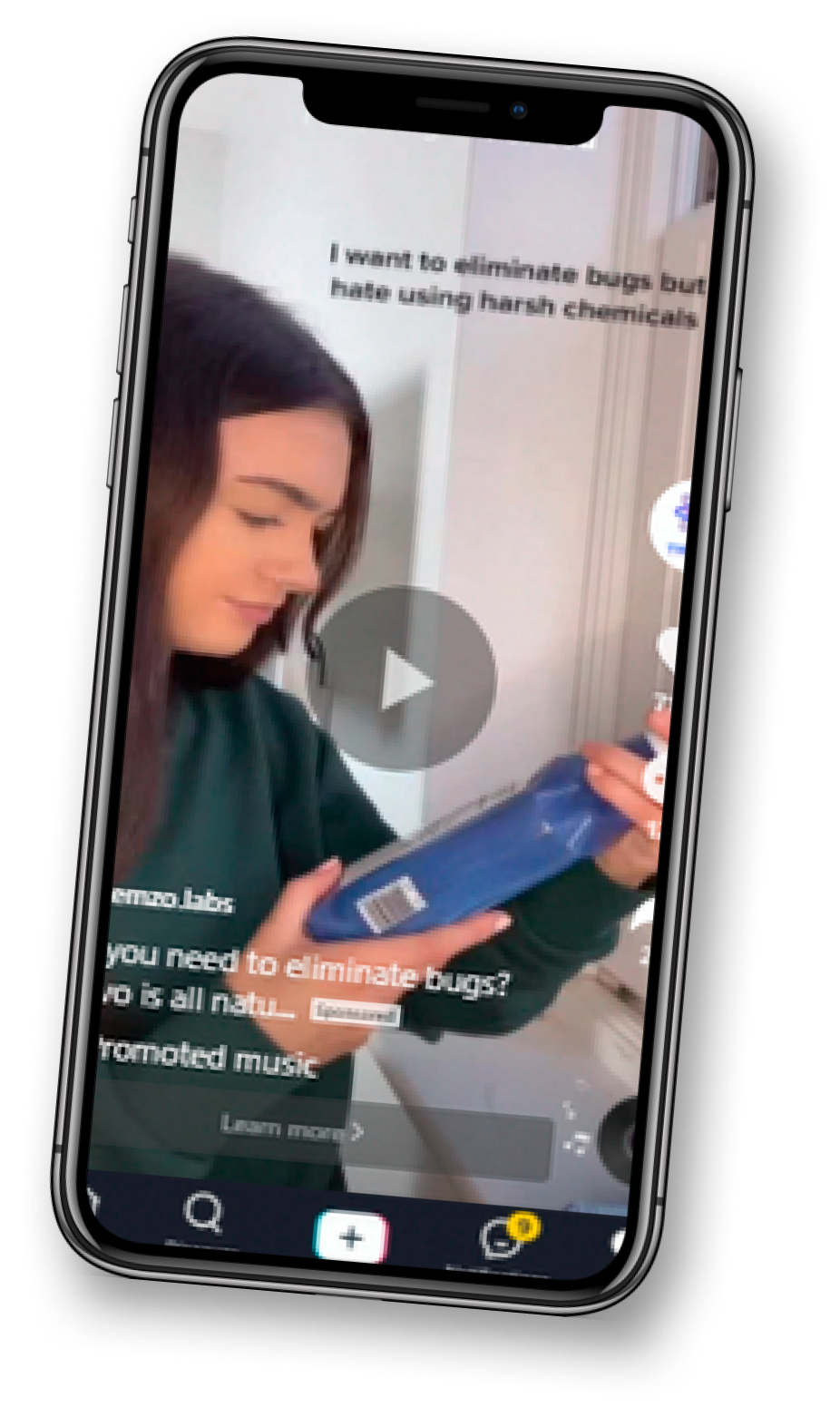 Mobile mockup con video de TikTok